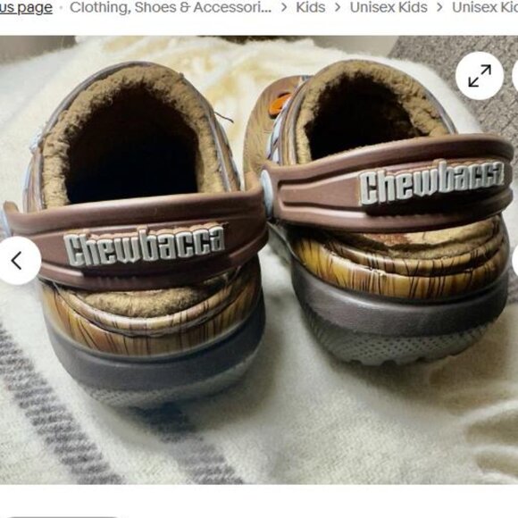 Crocs Kids Star Wars Chewbacca Classic Lined Clog Size C 6 - Picture 5 of 8